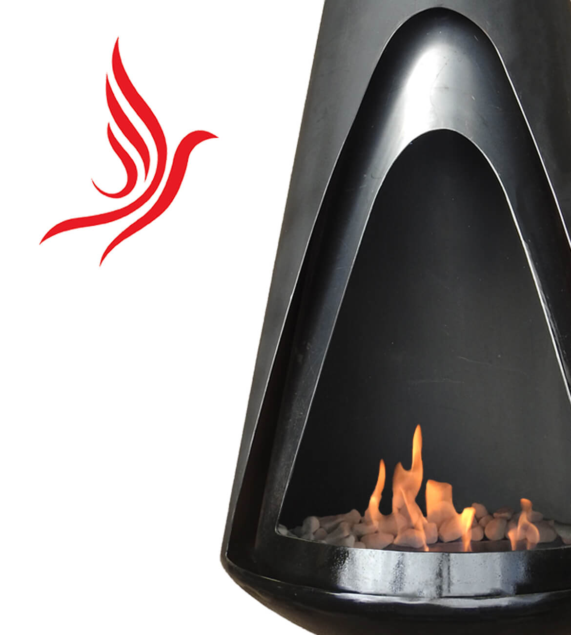Chimenea Lyra como centro decorativo en espacio minimalista - Diseño bogotano de alta gama