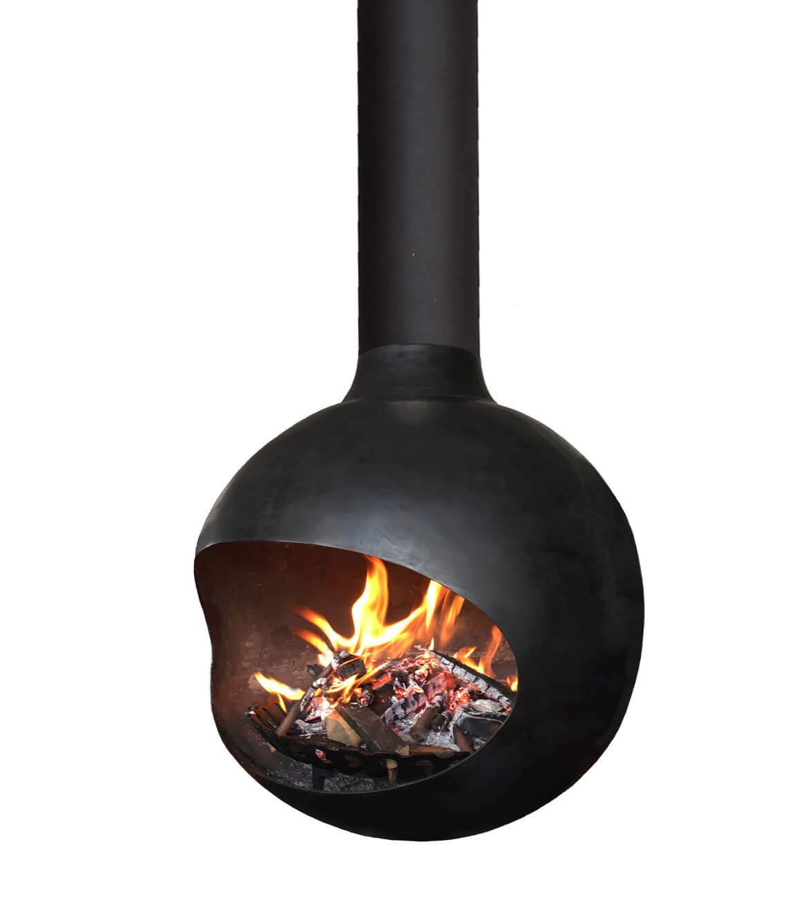 Chimenea colgante Sirius en ambiente contemporáneo - Diseño bogotano de alta gama