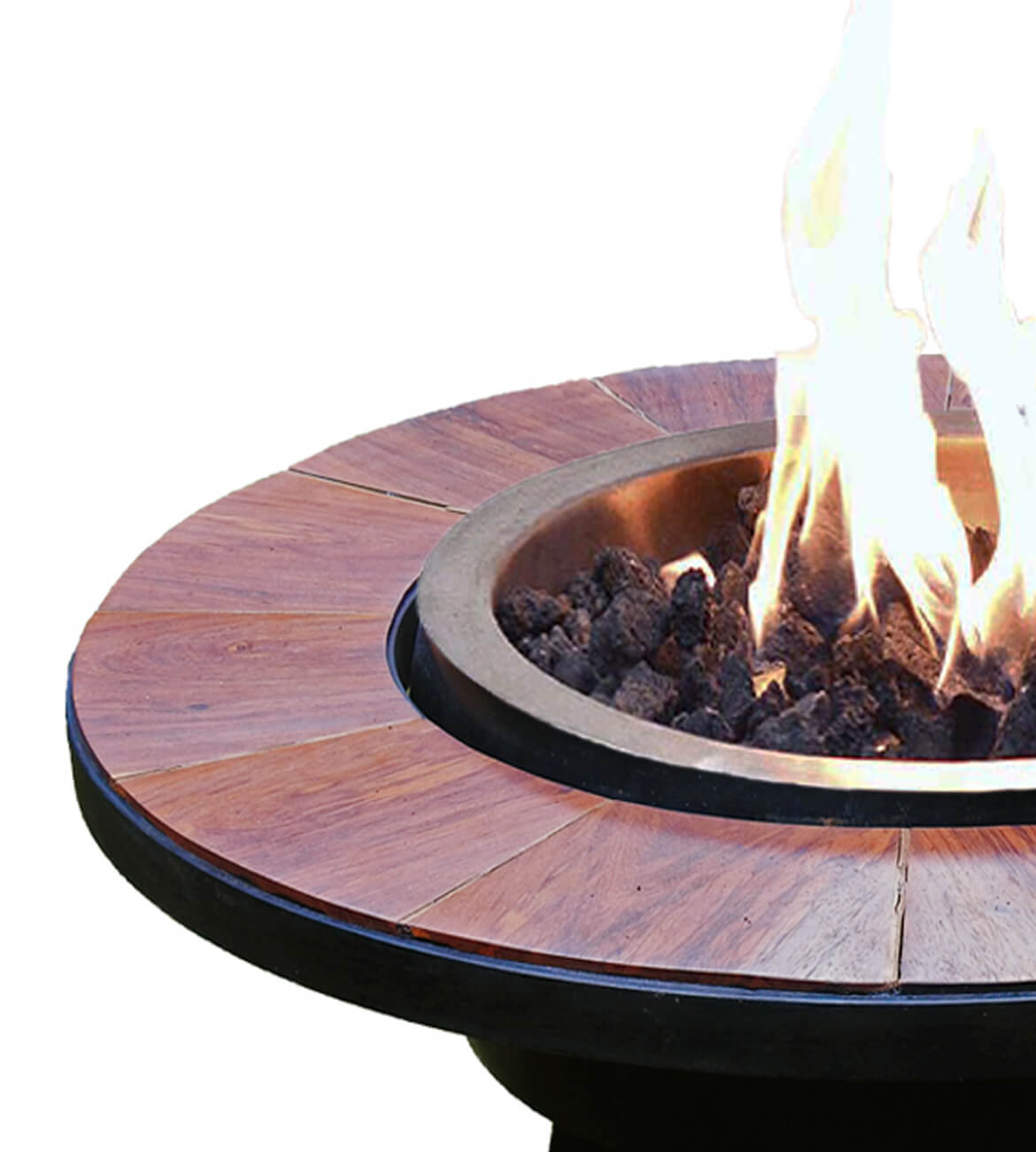 Chimenea Mesa Circular Portátil en espacio exterior - Diseño versátil bogotano