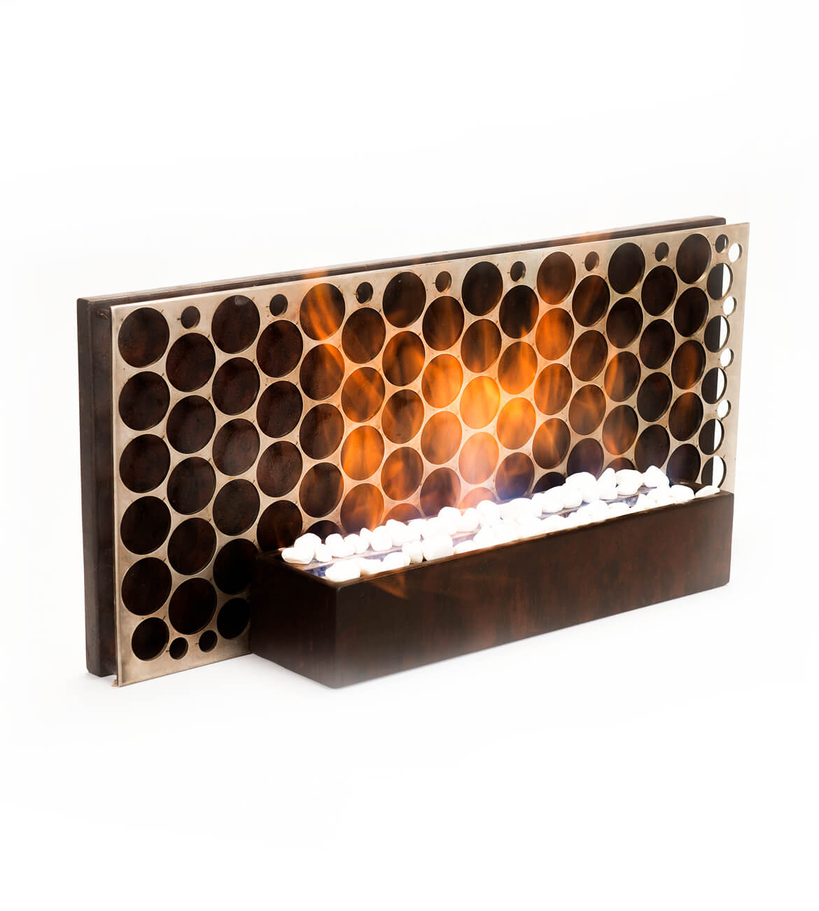 Chimenea Volare en sala contemporánea - Diseño artístico bogotano